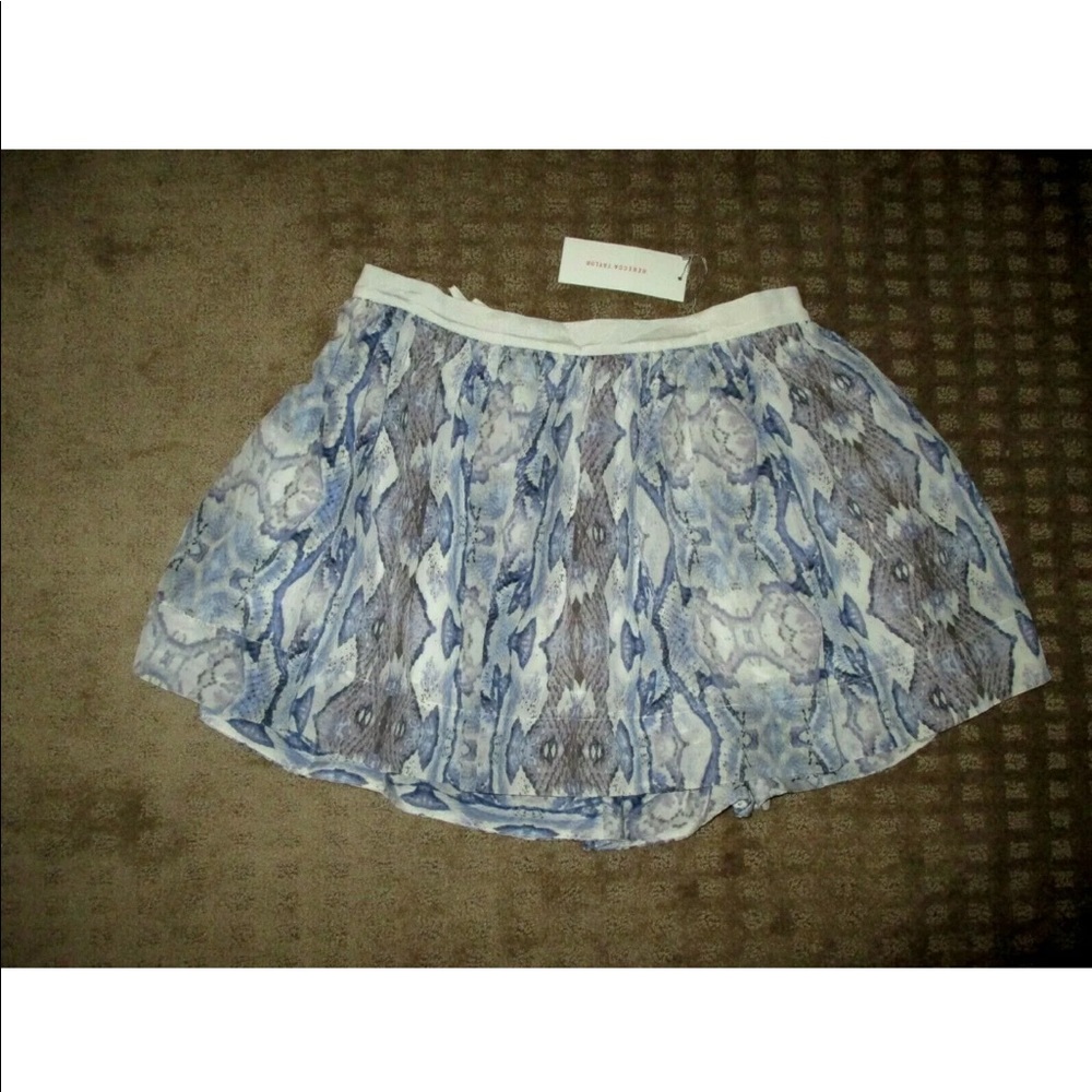 Rebecca Taylor Animal Print Circular Skirt Silk